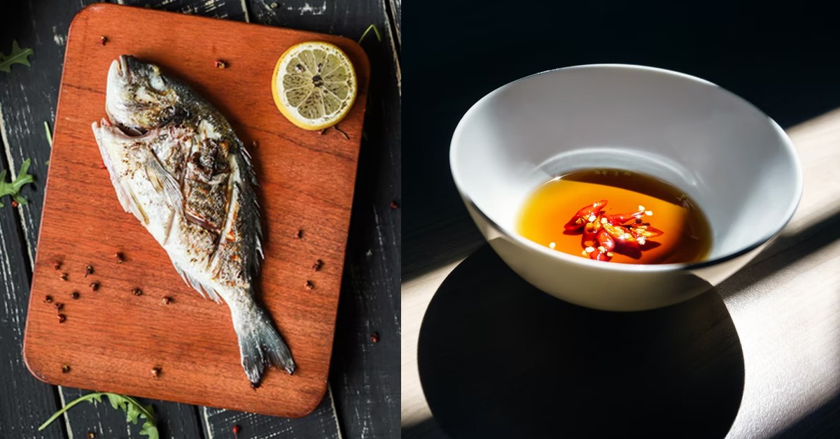 BF POUR FISH SAUCE ON HIS KKJ, FORCE GF TO ‘TASTE’