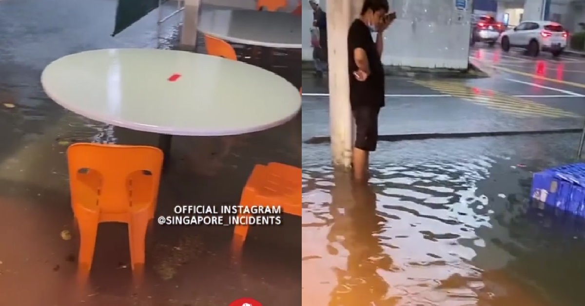 COFFEESHOP TURN INTO SWIMMING POOL AFTER THUNDERSTORM