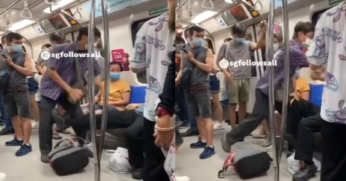 MAN ATTACKS OLD UNCLE INSIDE MRT OVER LOUD MUSIC ON EARPIECE
