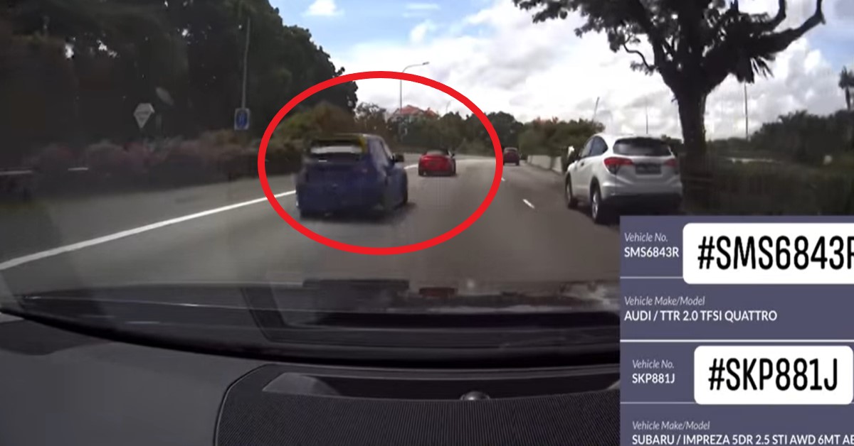 AUDI TT AND SUBARU IMPREZA RACING ON HIGHWAY & ALMOST SLICED CAM CAR