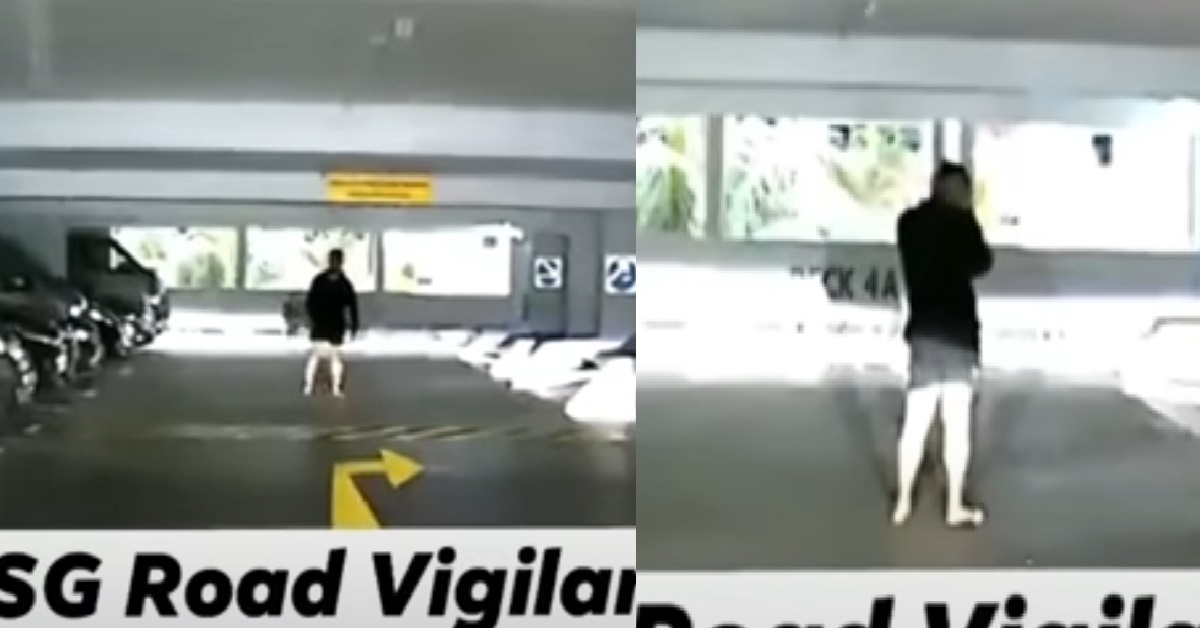 STRANGE MAN BLOCKS ROAD INSIDE CARPARK, FRIGHTENED DRIVER FLEES