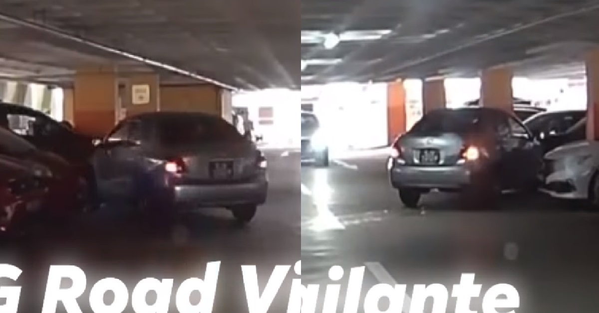 CAR SUDDENLY BURSTS OUT OF PARKING LOT, CRASHED INTO TWO CARS