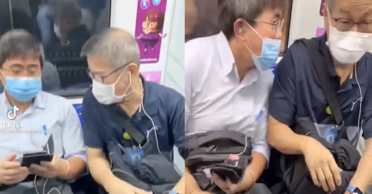 UNCLES SHOUTING AT EACH OTHER INSIDE MRT OVER GIVING UP SEATS