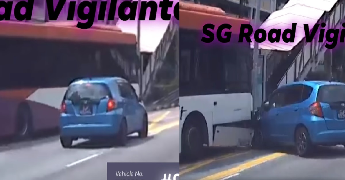HONDA CRASHES INTO BUS EXITING FROM BUS LANE, NETIZENS ARGUE OVER WHO’S AT FAULT