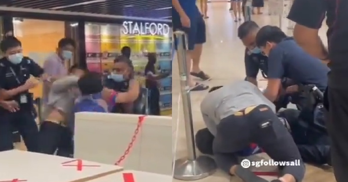 MAN SIT ON MARKED SEAT, SHOUT AT SECURITY & POLICE THEN KENA ARRESTED