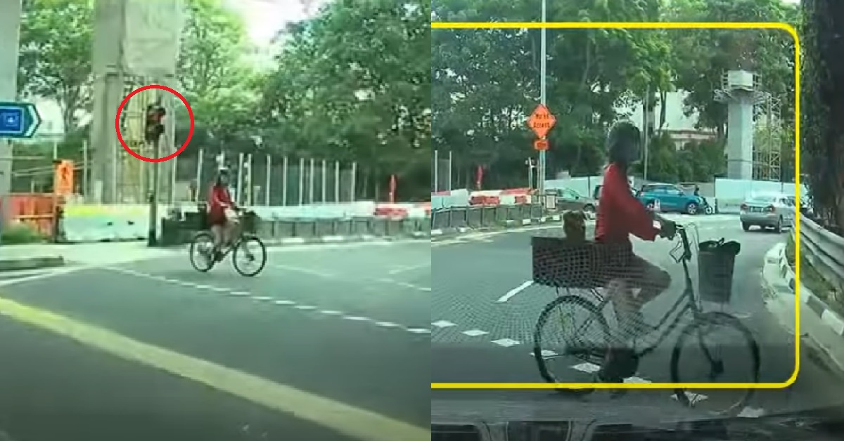 CYCLIST BEATS RED LIGHT, ALMOST GOT RUN OVER BY CAR & BECOME HUNGRY GHOST