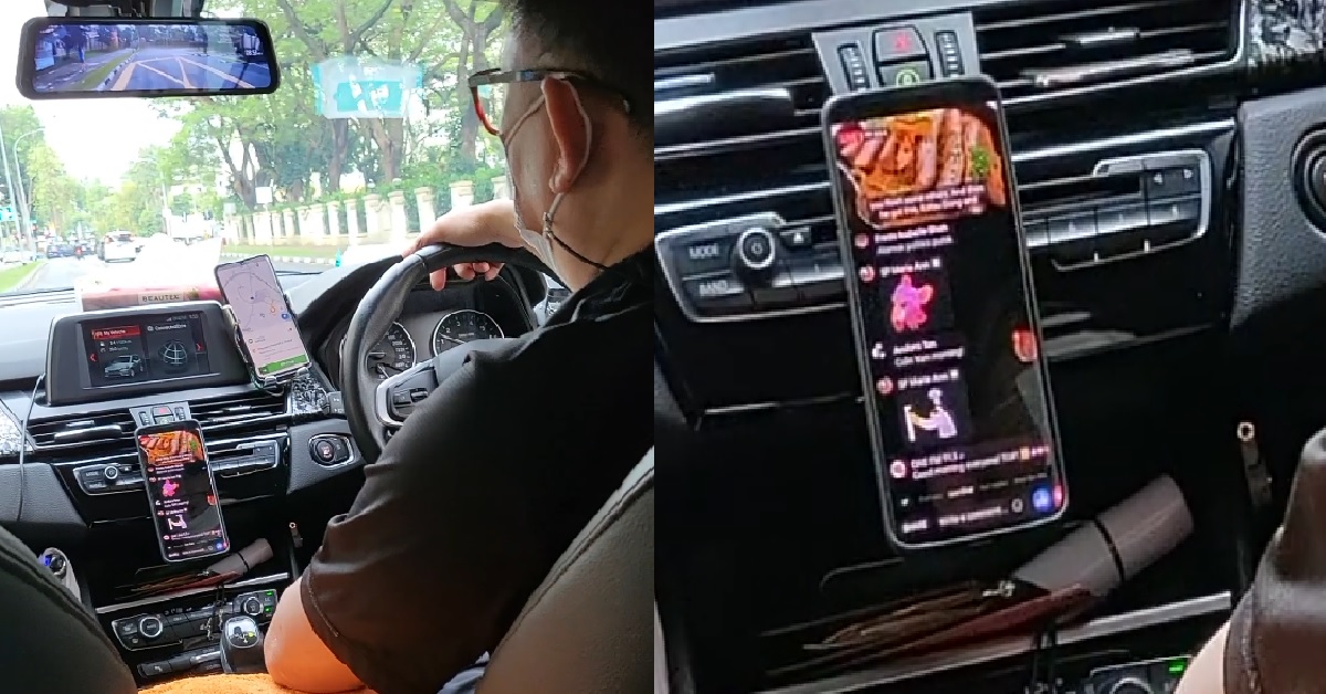 GOJEK DRIVER WATCHING VIDEO WHILE DRIVING, ARGUES WITH PASSENGER