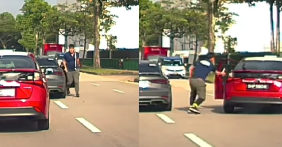 GANGSTER DRIVER BLOCKS TAXI AND TRIED TO ENTER THE CAR, TAXI DRIVER ESCAPES