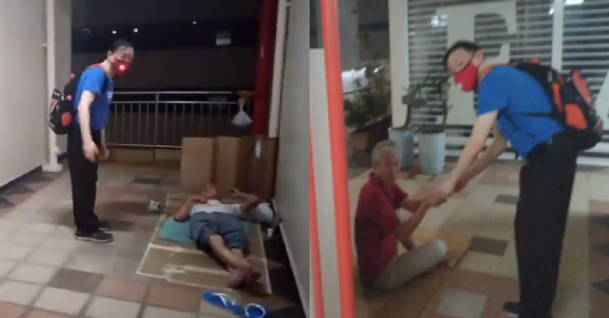 HOMELESS PEOPLE IN S’PORE BEING HELPED BY KIND SAMARITANS