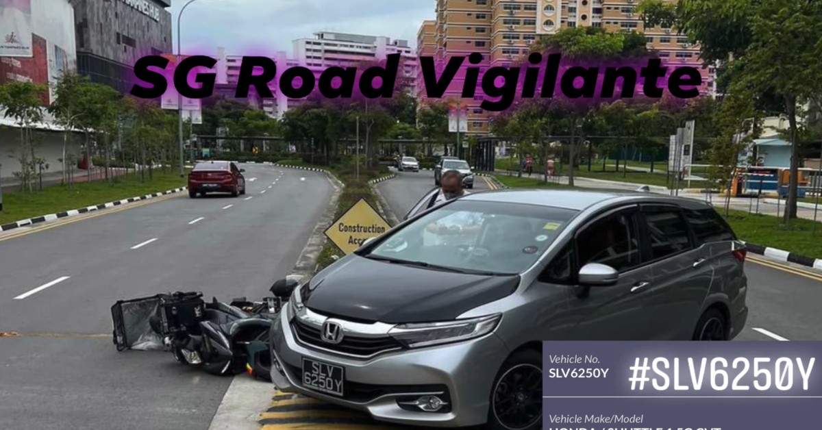 VEHICLE MAKES ILLEGAL U-TURN, CAUSING MOTORBIKE TO CRASH & FALL