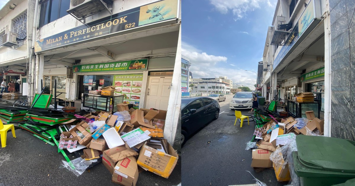 MACPHERSON ROAD SHOP OWNERS ALLEGEDLY DUMP TRASH ON ROADSIDE PARKING LOTS