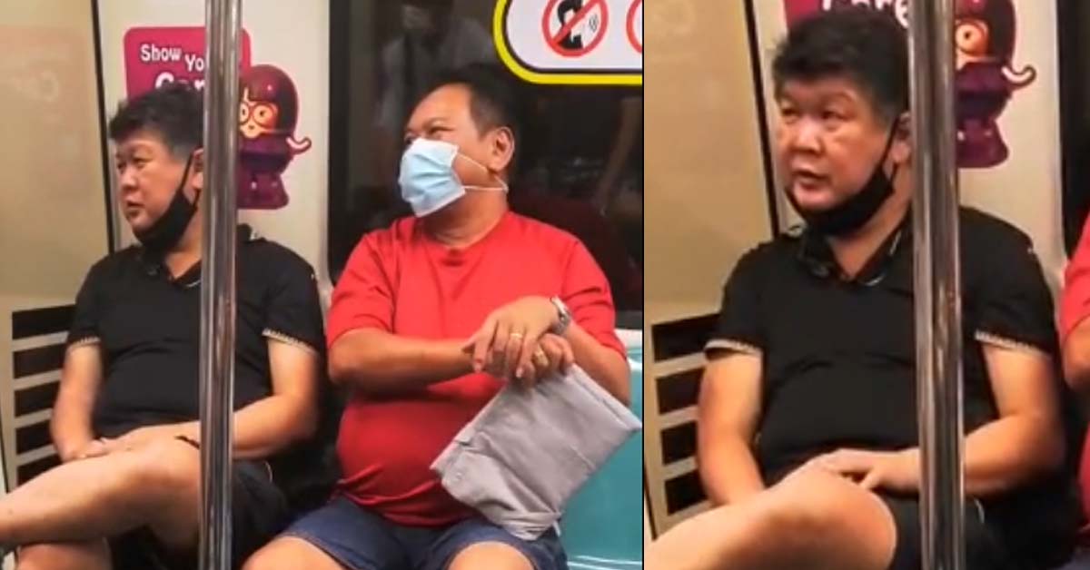 UNCLES CHIT CHAT WITH NO MASK IN MRT