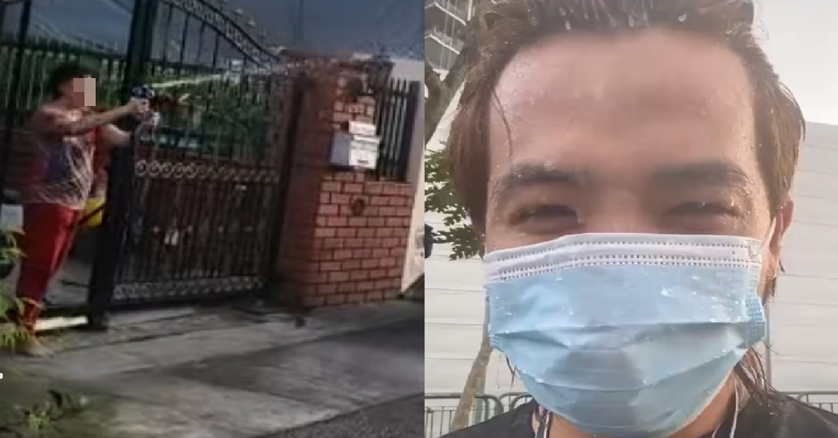 ANGRY S’PORE WOMAN SPRAYS DEBT COLLECTORS WITH WATER HOSE