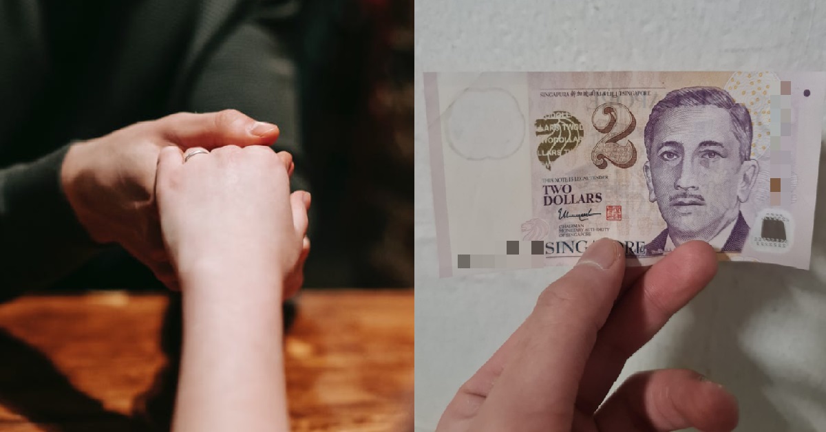 GUY PROPOSED TO GF BY GETTING DOWN ON ONE KNEE & GIVING HER $2