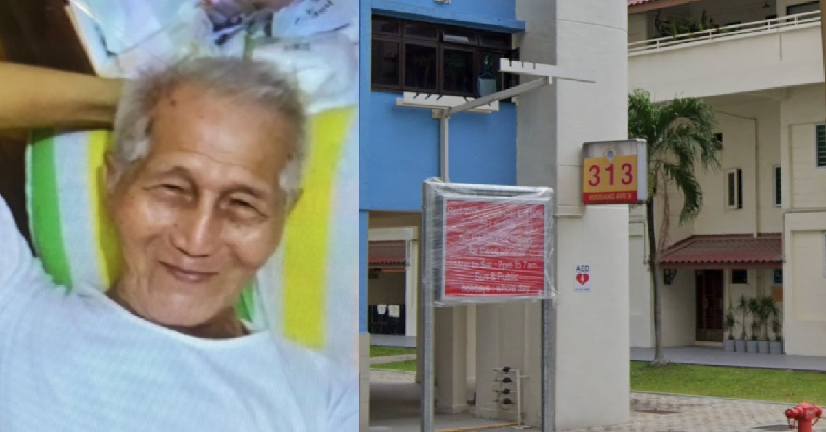 80 Y.O ELDERLY MAN MISSING, LAST SEEN AT BLOCK 313 HOUGANG AVE 5