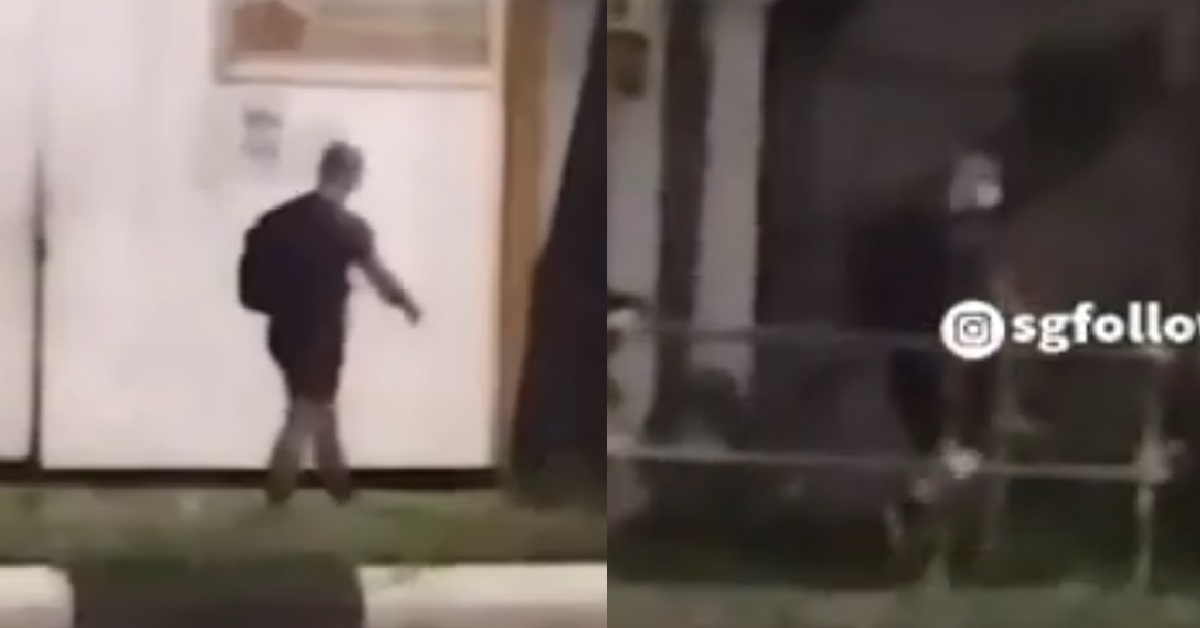 GUY BEING HARASSED ON THE STREET BY YOUTHS, SHOUTING: “OI BOTAK! BOTAK!”