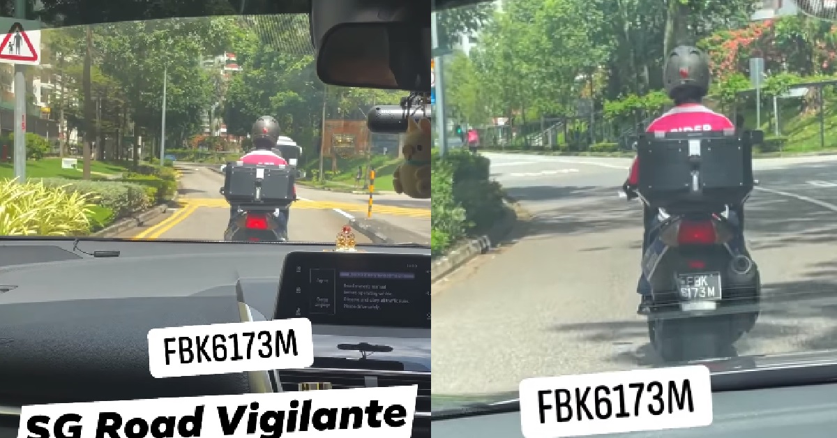 MOTORCYCLIST HOGGING LANE AND PLAYING “BRAKING GAME” IN FRONT OF CAR