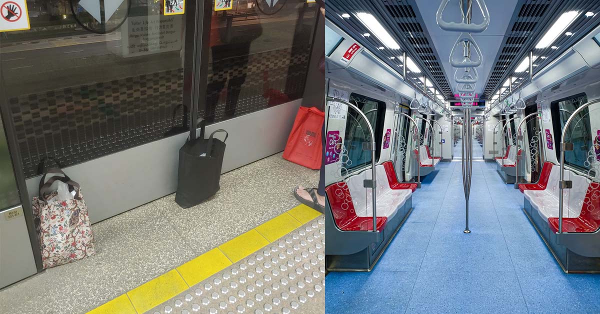 “AUNTIES CHOP PLACE” TO BOARD MRT WITH THEIR BAGS