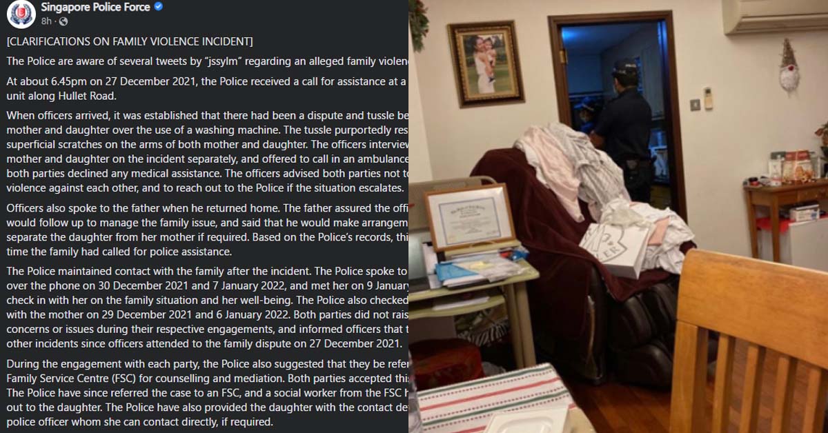 FAMILY VIOLENCE AT HULLET ROAD, POLICE CLARIFIES INCIDENT