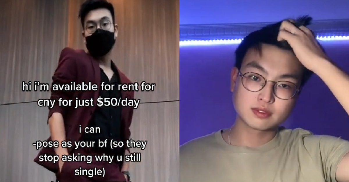 GUY RENTING HIMSELF OUT FOR $50 TO PRETEND TO BE YOUR BOYFRIEND ON CNY