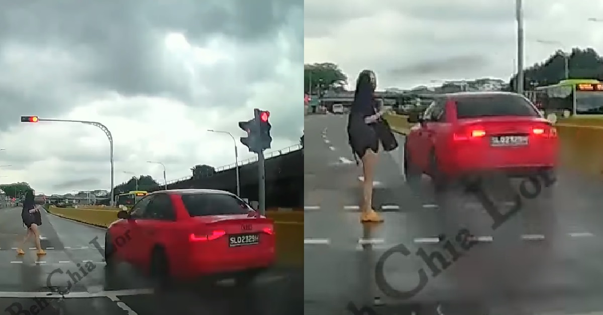 CRAZY AUDI DRIVER BEATS RED LIGHT, ALMOST SENT GIRL TO THE NETHERWORLD