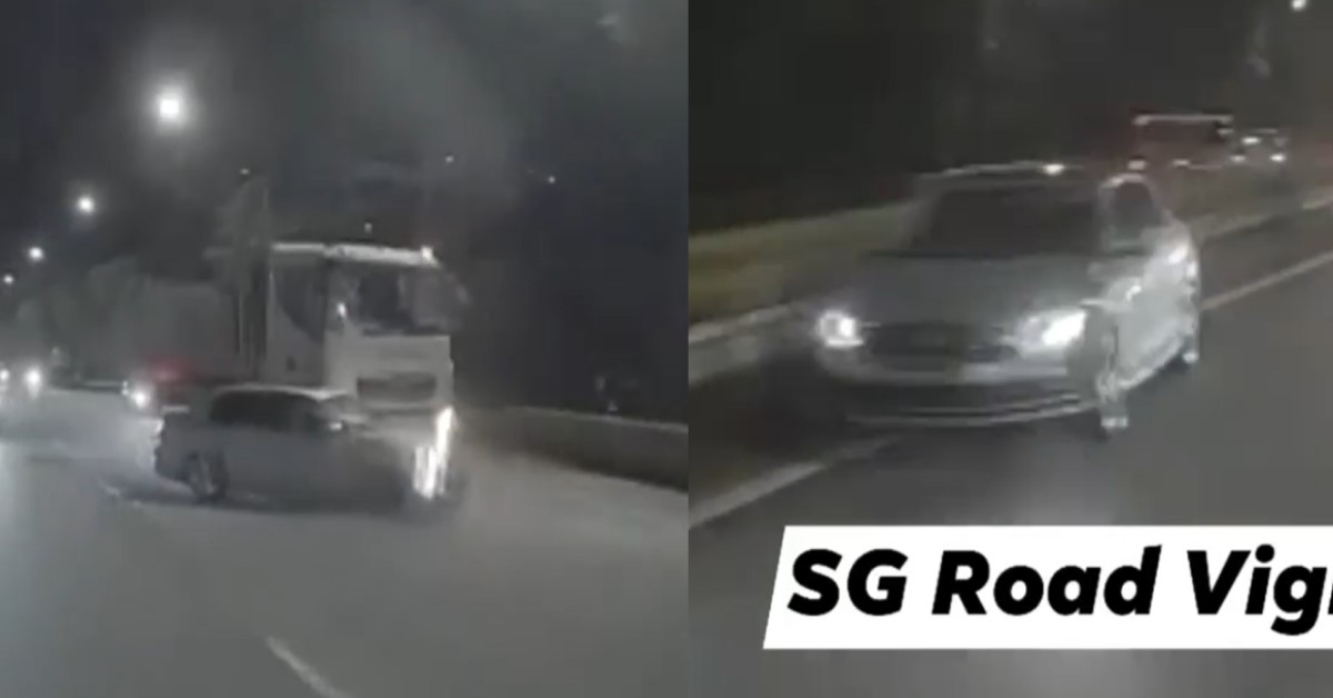 DRIVER SMASH ROAD DIVIDER ON AYE & IMPACT MADE IT FLY 3 LANES