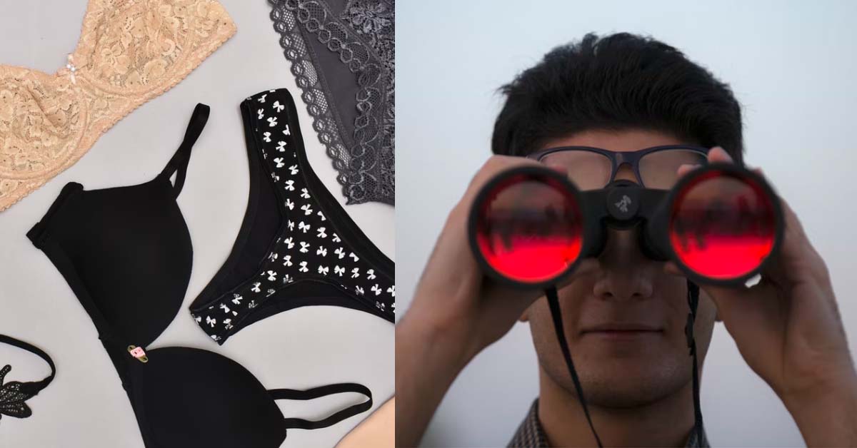 NEIGHBOUR PEEP WITH BINOCULARS & TOLD WOMAN TO WEAR PROPER CLOTHES