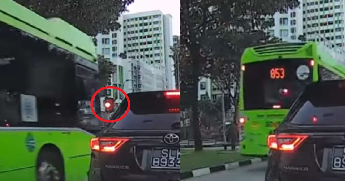 YET ANOTHER BUS SEEN BEATING RED LIGHT AT UPPER SERANGOON ROAD