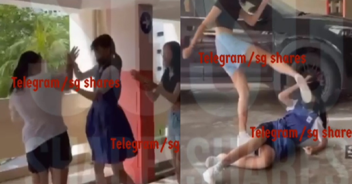 SCHOOLGIRL SOLO 1V2 AT CARPARK, KENA FLYING FOOT TO THE FACE AND K.O