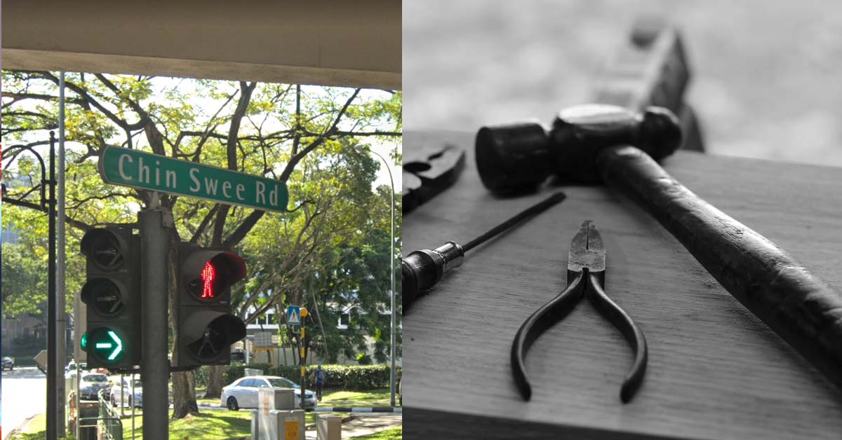 46 Y.O ARRESTED FOR HOUSEBREAKING ALONG CHIN SWEE ROAD