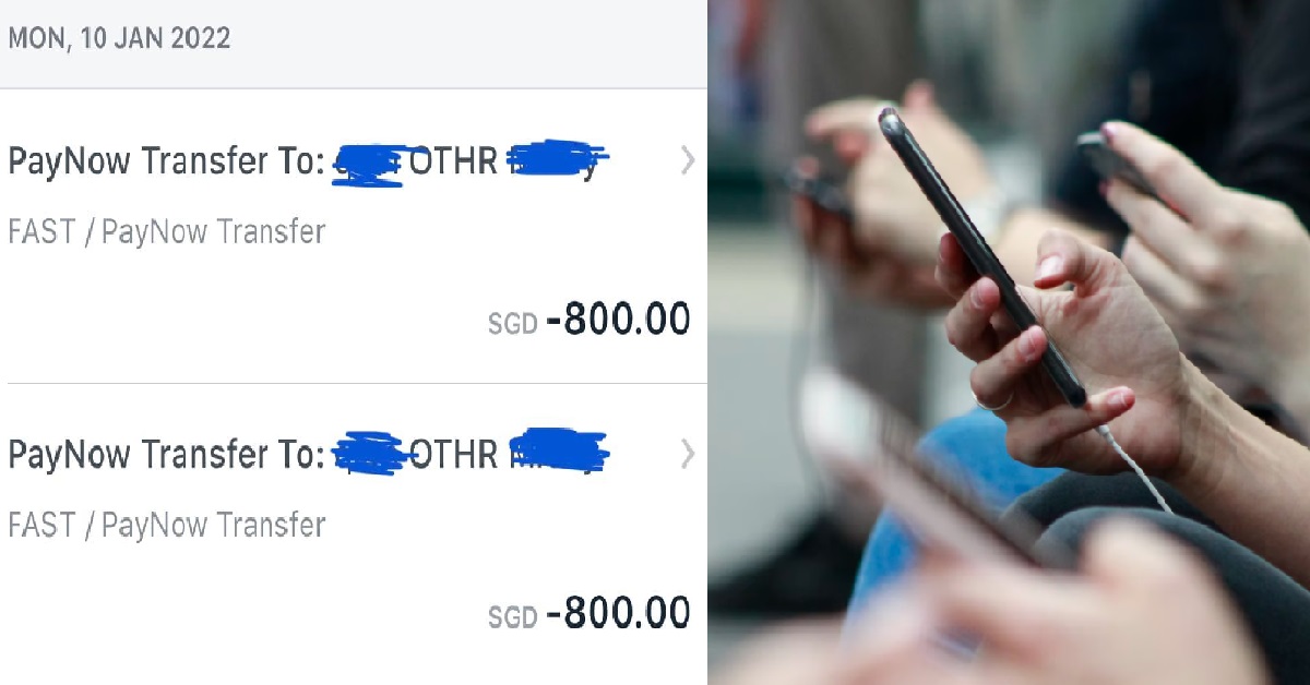 WOMAN DID A PAYNOW TRANSFER AND TRANSACTION WENT THROUGH TWICE