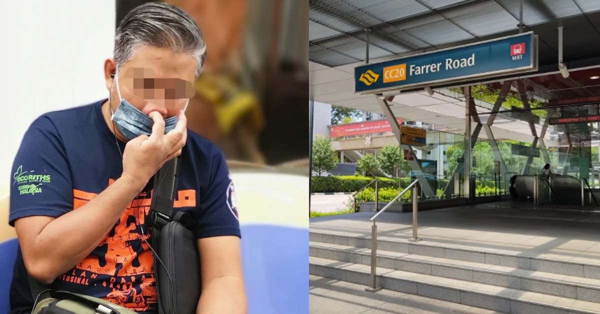 MAN PULLS DOWN MASK AND STARTS DIGGING “GOLD” ON MRT
