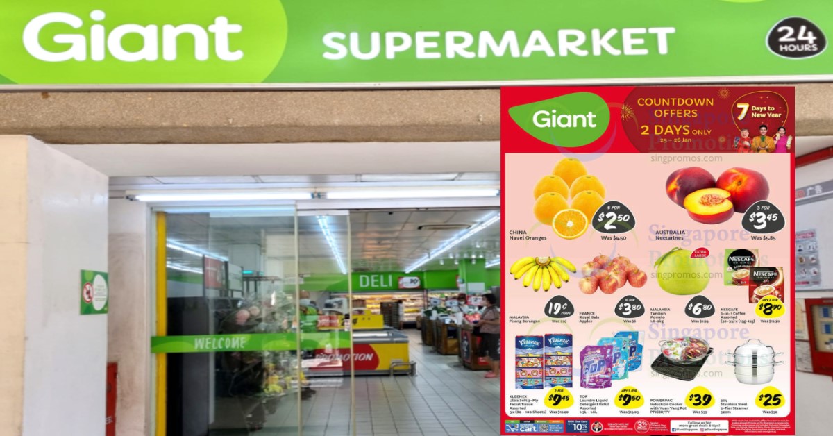GIANT DEALS FROM 25-26 JAN ON FRUITS, PRODUCTS & MORE