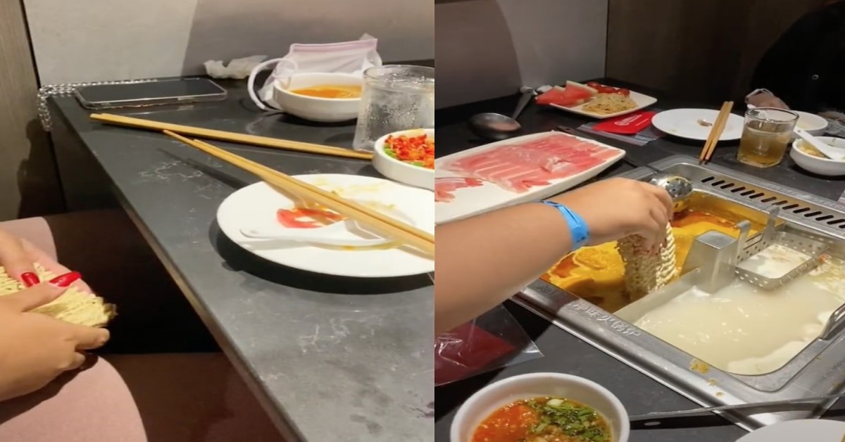 ‘CHEAPO’ EATS AT HAIDILAO BUT BRINGS OWN NOODLES TO COOK