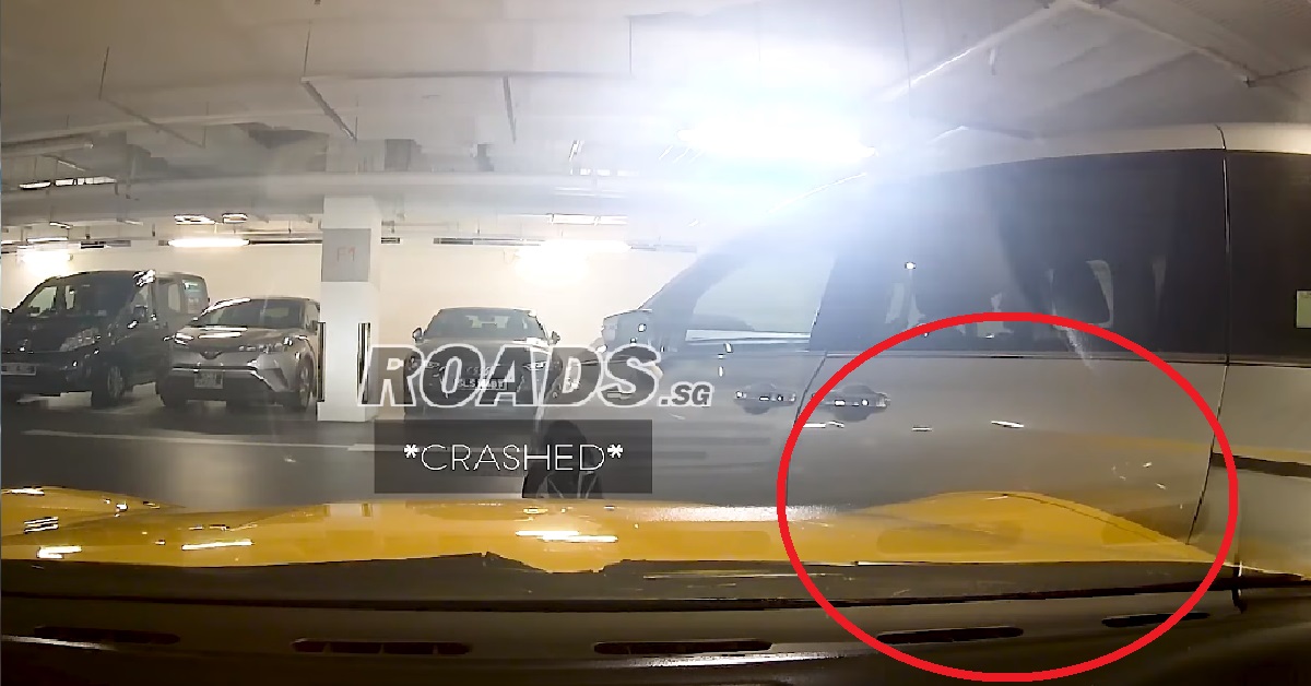 HIT & RUN AT CARPARK, SUV HITS PARKED CAR AND LEAVES WITHOUT A NOTE