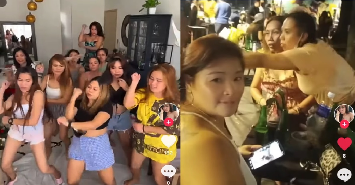 MISBEHAVING MAIDS DRINKING IN 6 PAX PER TABLE, HAVE DANCE PARTY IN GROUP OF 11