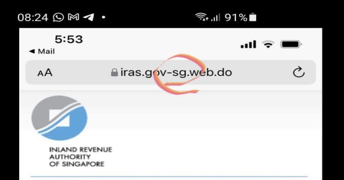 SCAMMERS IMPERSONATE IRAS, WEB LINK DIFFERENT BY A HYPHEN