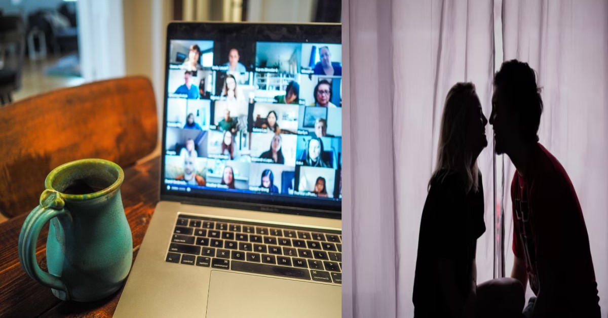 GIRL KISSES BF IN ‘TEAMS’ MEETING AND FORGOT TO OFF THE CAMERA