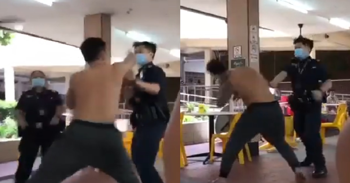 CRAZY KUNGFU MAN WHO WAS TASED BY POLICE OFFICERS, JAILED 7 MONTHS
