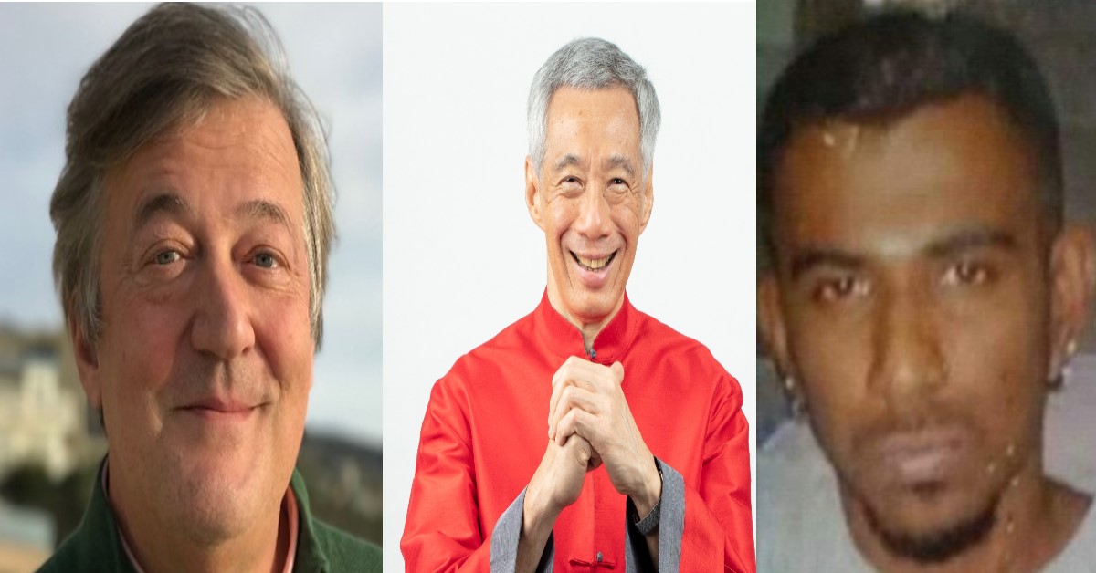 UK ACTOR STEPHEN FRY TWEETS PM LEE TO SPARE DRUG TRAFFICKER’S LIFE