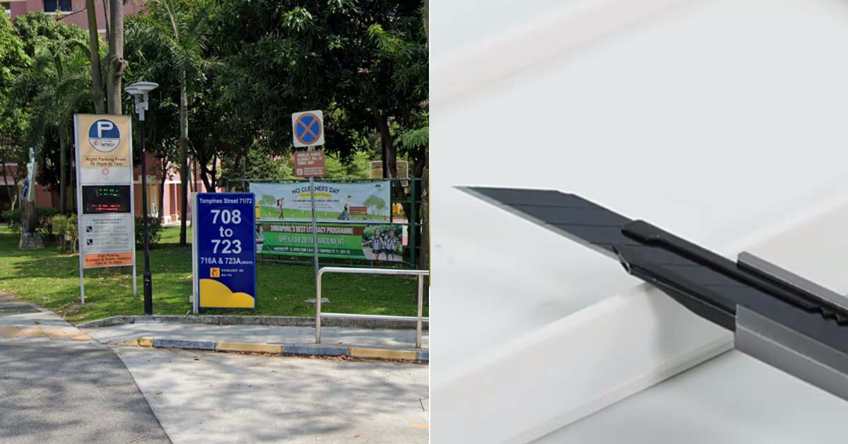 ARMED ROBBERY AT TAMPINES, 1 MAN SLASHED WITH PENKNIFE