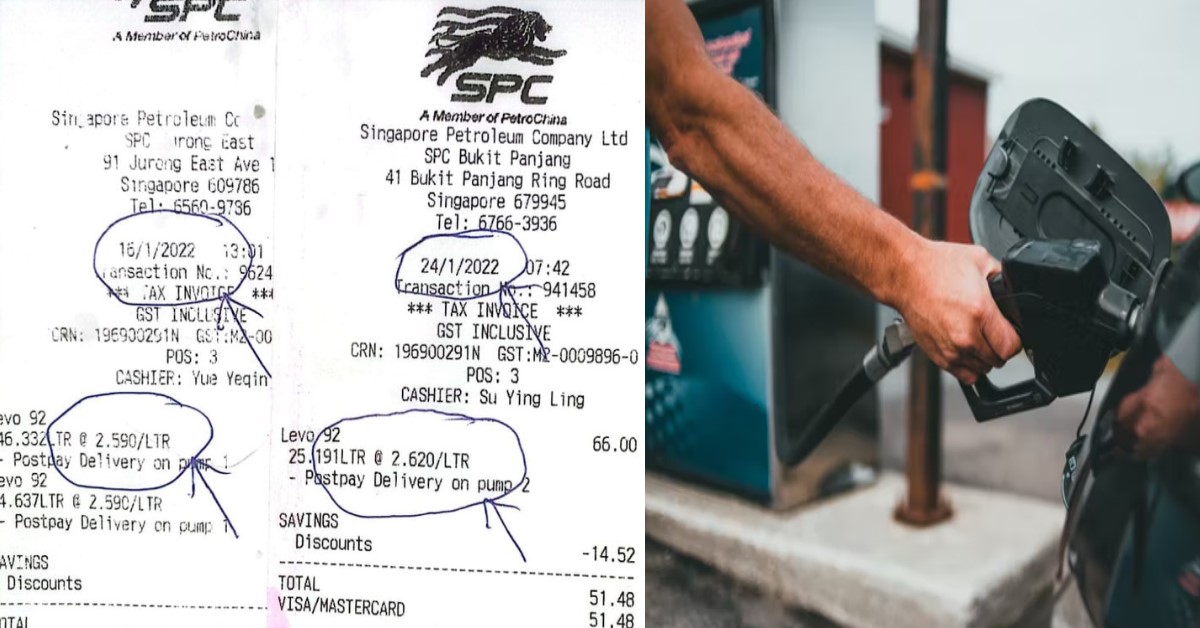GUY SHOWS THE DIFFERENCE IN PETROL PRICES IN JUST ONE WEEK