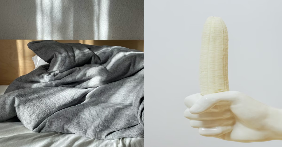 GUY WALKS INTO ROOM MATE GIVING HIMSELF ‘SELF LOVE’