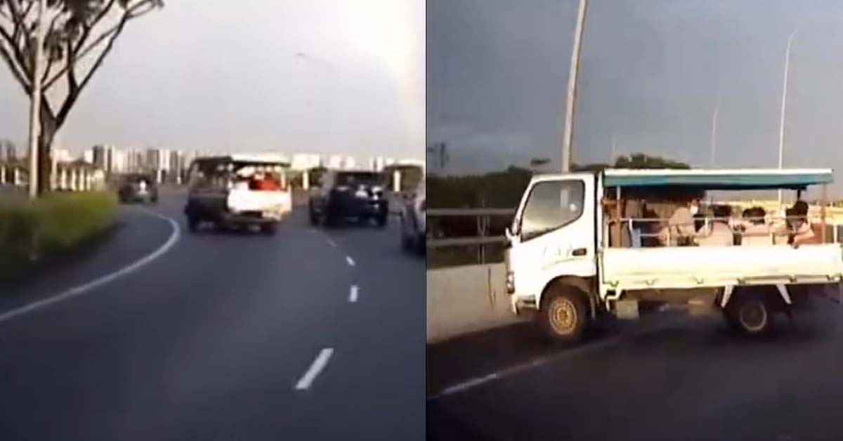 LORRY FULL OF WORKERS LOSES CONTROL AND SPIN