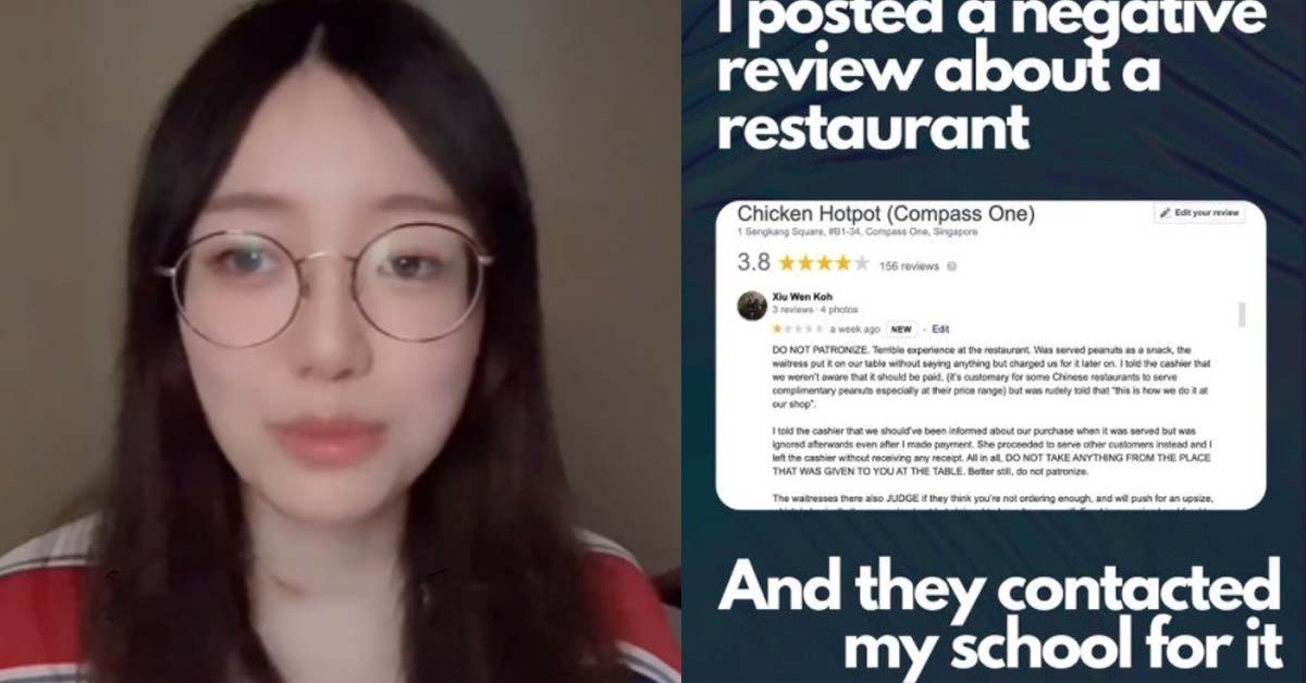 RESTAURANT CONTACTED NUS AFTER STUDENT GAVE BAD REVIEW