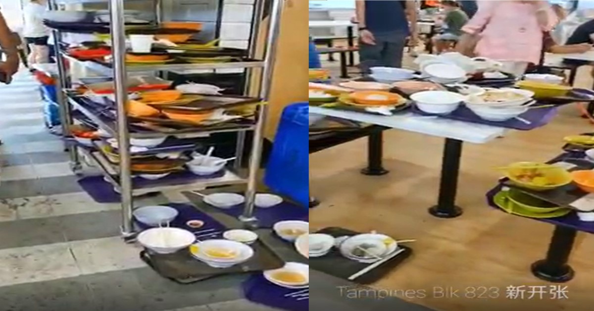 OVERFLOODED TRAY RETURN STATION SPOTTED AT BLK 823 TAMPINES