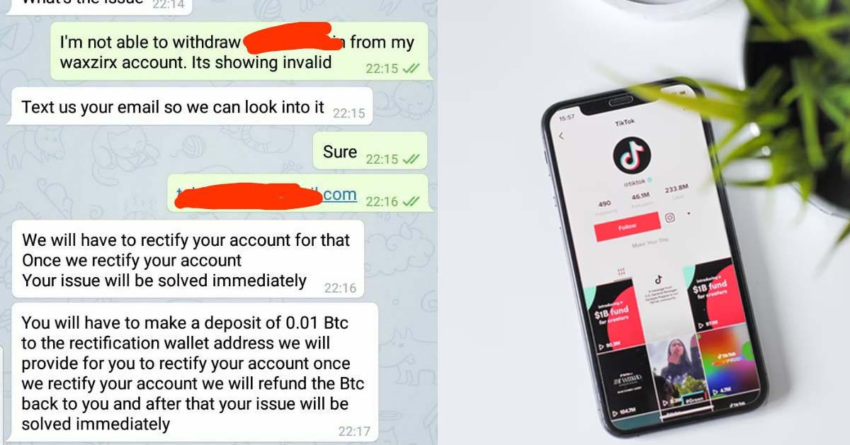 SCAMMERS PRETENDING TO BE FROM TIKTOK OFFERING PART TIME JOBS ON TELEGRAM