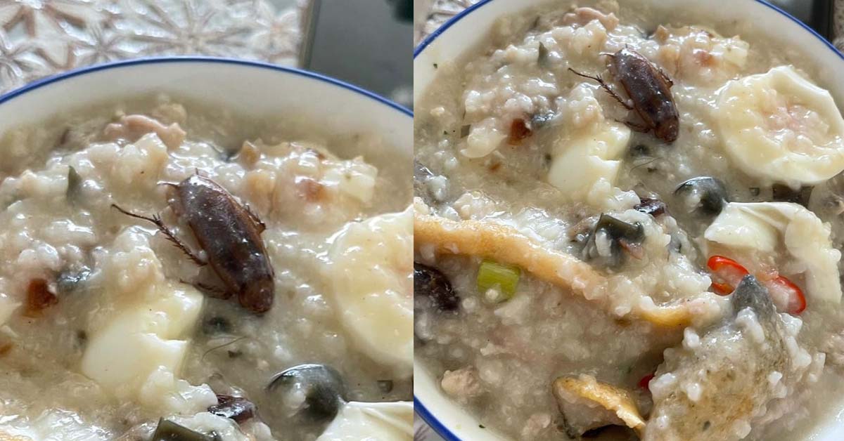 MAN FOUNDS COCKROACH IN HIS PORRIDGE FROM TAMPINES