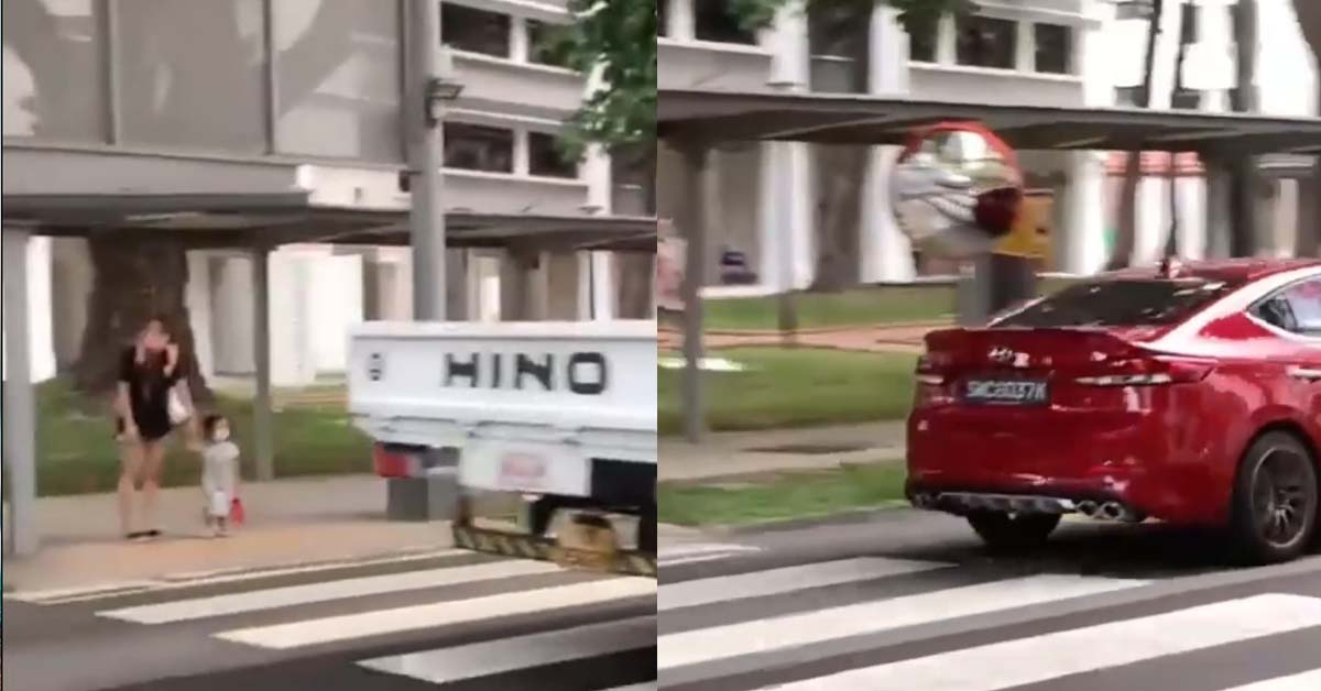 DRIVERS DASHED THROUGH ZEBRA CROSSING IGNORING PEDESTRIAN
