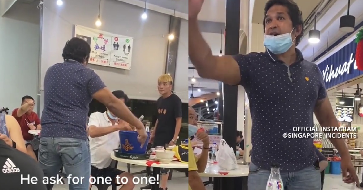 MAN ASKS FOR 1 ON 1 @ COFFEESHOP, CHALLENGE MAN TO FIGHT HIM